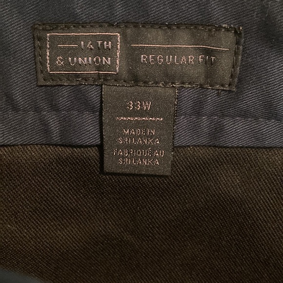 14th & Union Navy Eclipse Regular Fit 33W Chino Pants - Picture 3 of 11